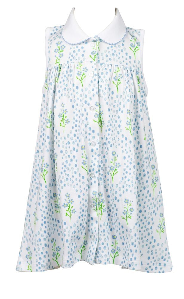 Proper Peony Girls Blue Forget Me Not Sleeveless Dress