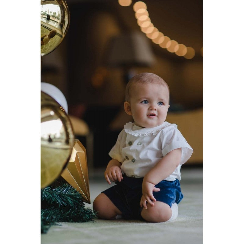 Sal & Pimenta Baby / Toddler Boys Dressy Set - Midnight Blue Velvet