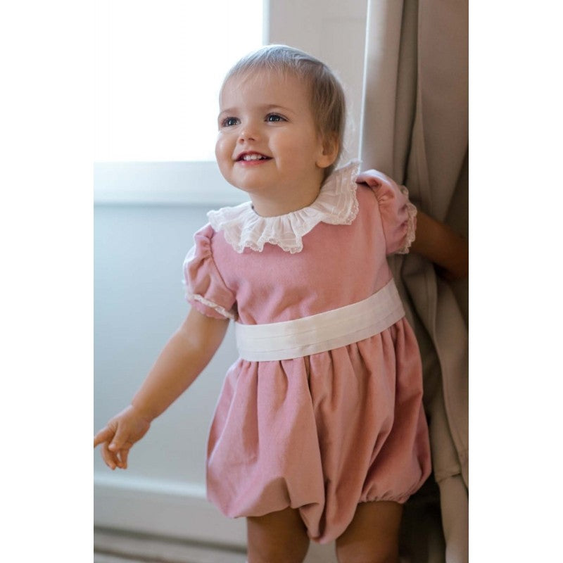 Sal & Pimenta Baby / Toddler Girls Dressy Bubble - Dusty Pink Velvet