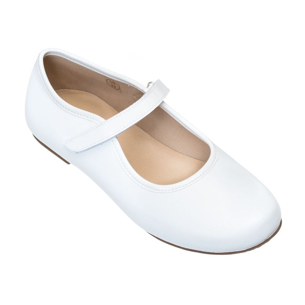 Elephantito Girls Dress Shoes - Coco Mary Janes - White