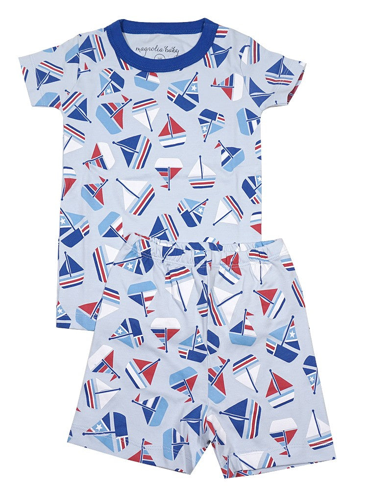 Magnolia Baby Little Boys Set Sail Blue Short Pajamas by Magnolia Baby