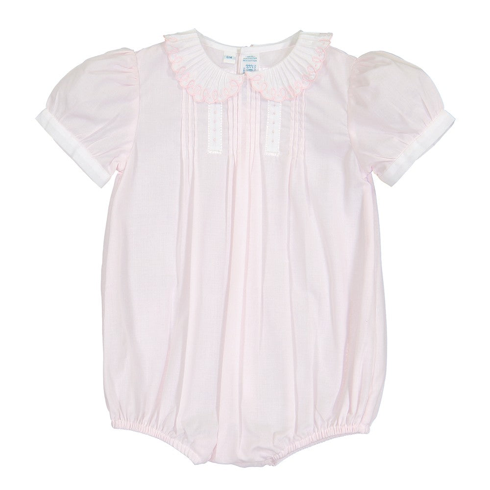 Feltman Brothers Baby Girls Vintage Scallop Collar Bubble - Pink