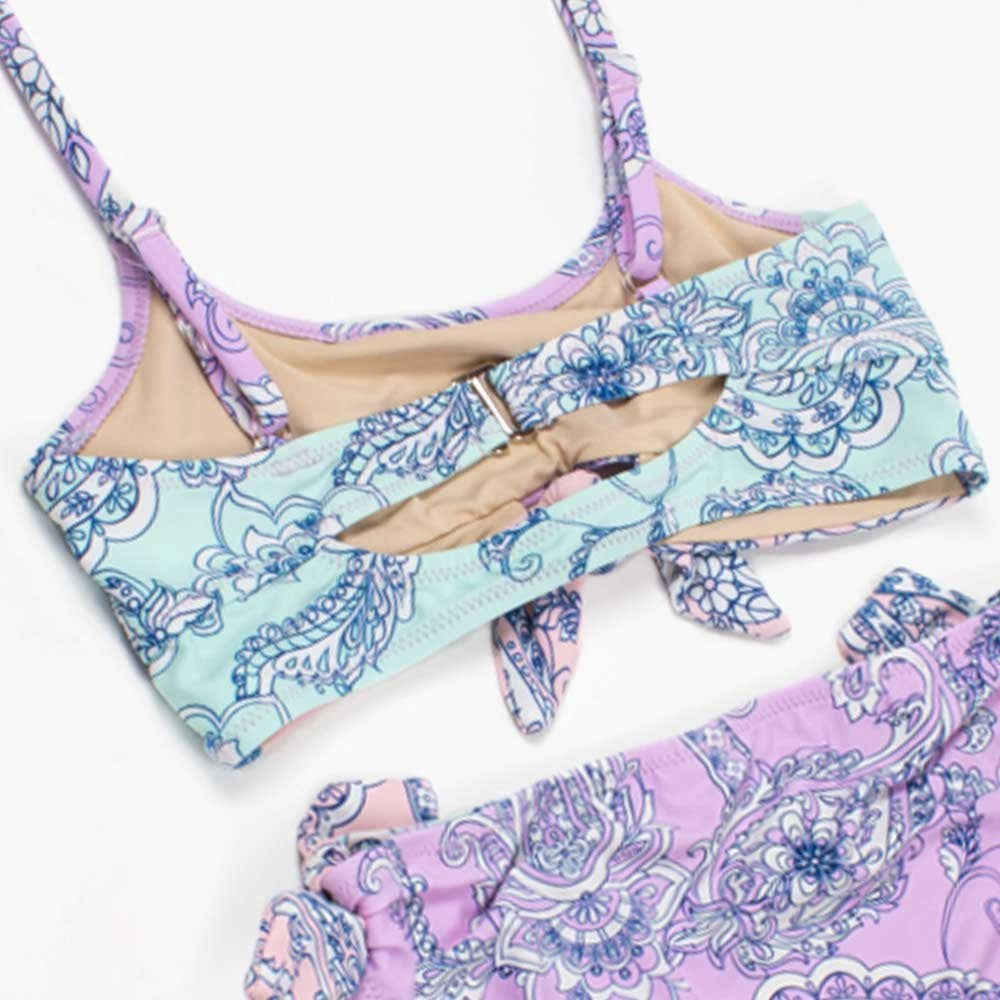 Shade Critters Girls Bikini Bathing Suit - Paisley Color Block