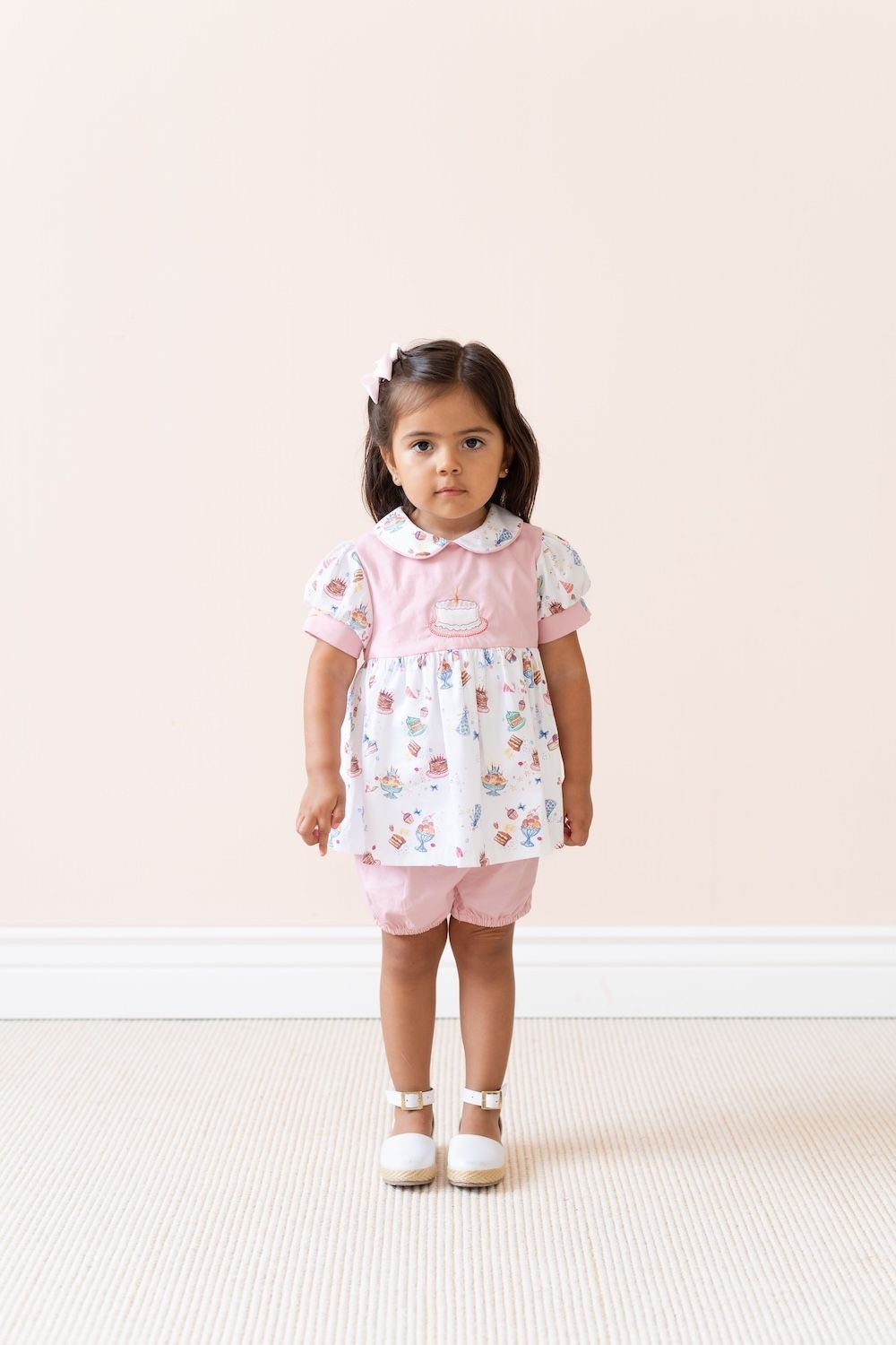 La Boutique by Dondolo Baby Girls Bloomers Set - Pink Charlotte Birthday