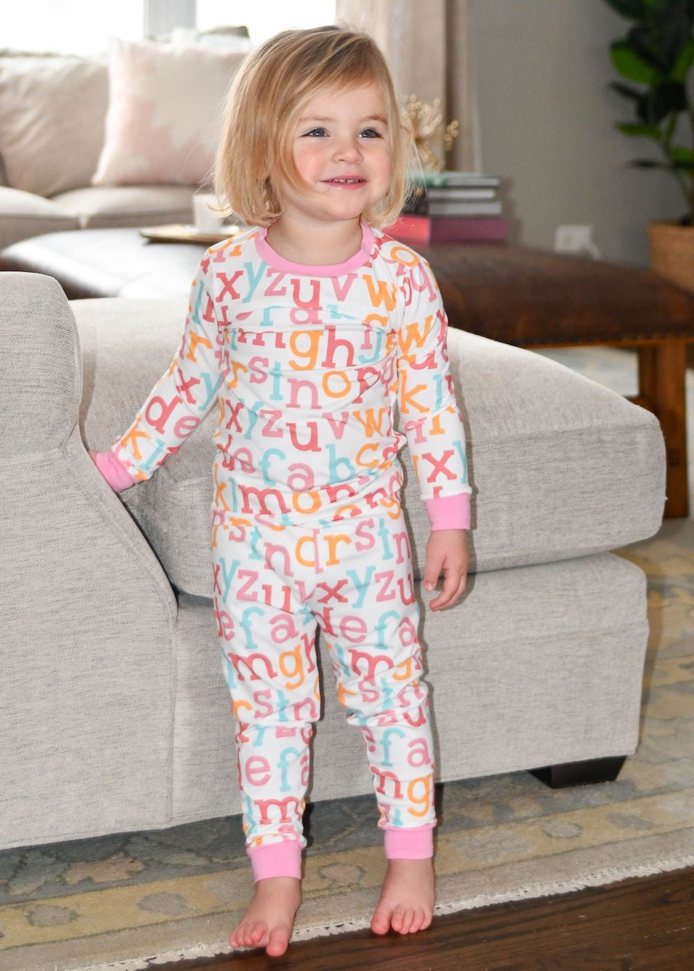 James & Lottie Jammies - Girls Pajamas - Back to School - Pink by James & Lottie