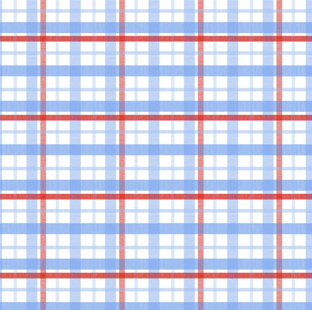 James & Lottie Girls Sammy Cross Back Bloomers Set - Patriotic Plaid by James & Lottie