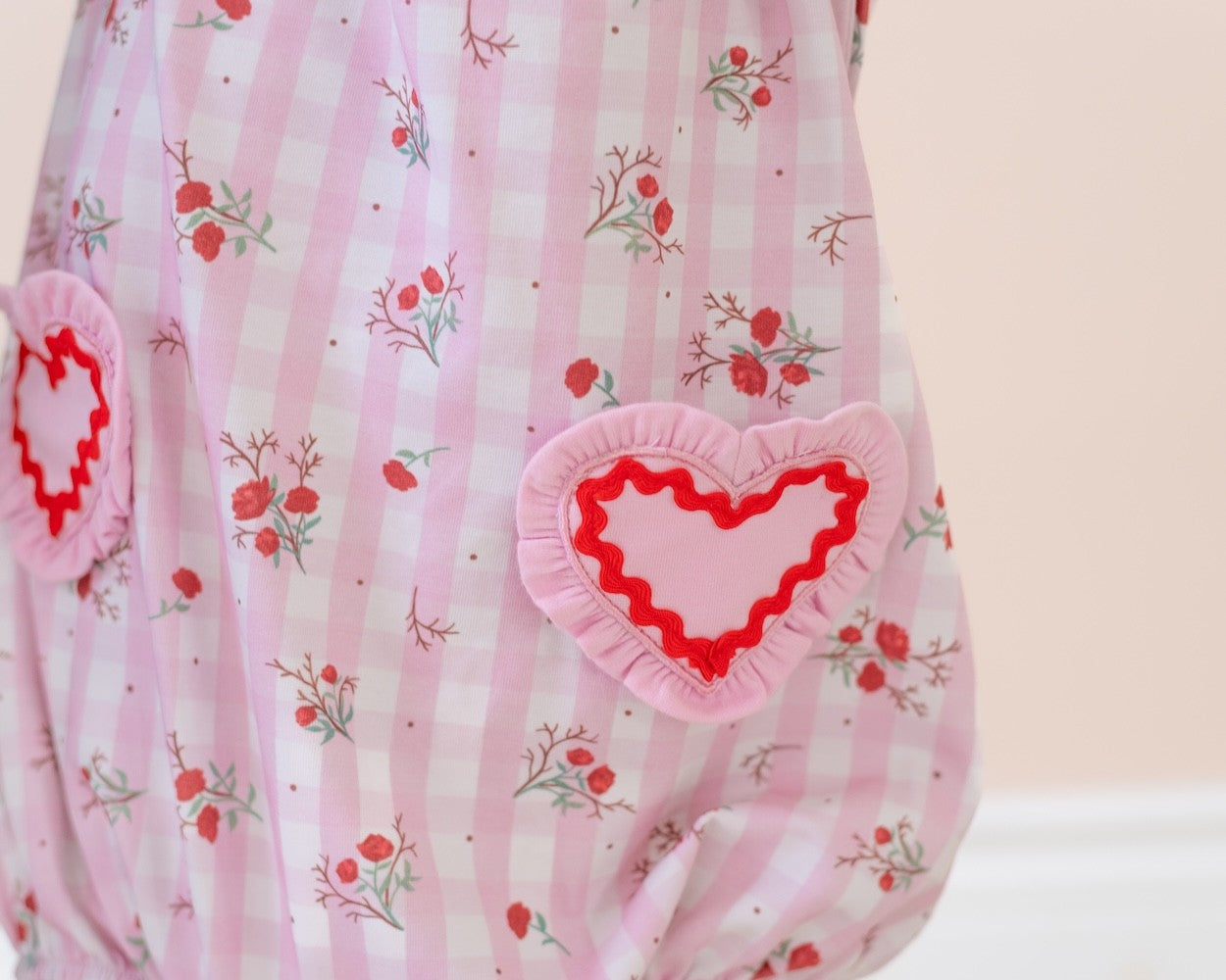 La Boutique by Dondolo Baby Girls Pink Bubble - Juliet Valentine Heart Pockets
