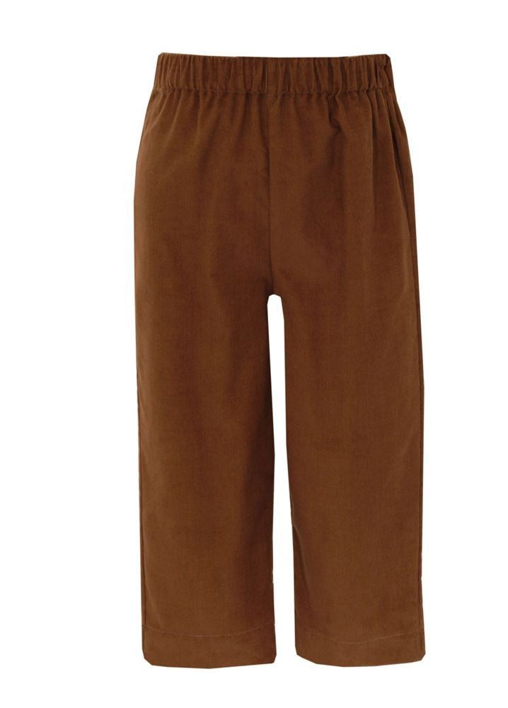 Anavini Velani Boys Pull On Corduroy Pants - Camel Brown