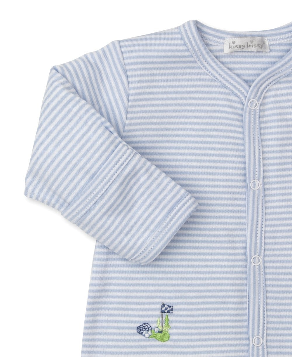 Kissy Kissy Baby Boys Footie - Golf Club - Blue Stripes