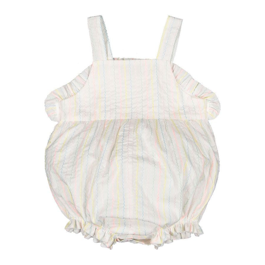 Sal & Pimenta Girls Bubble - Neon Pastel Stripes with Bows on Front by Sal & Pimenta