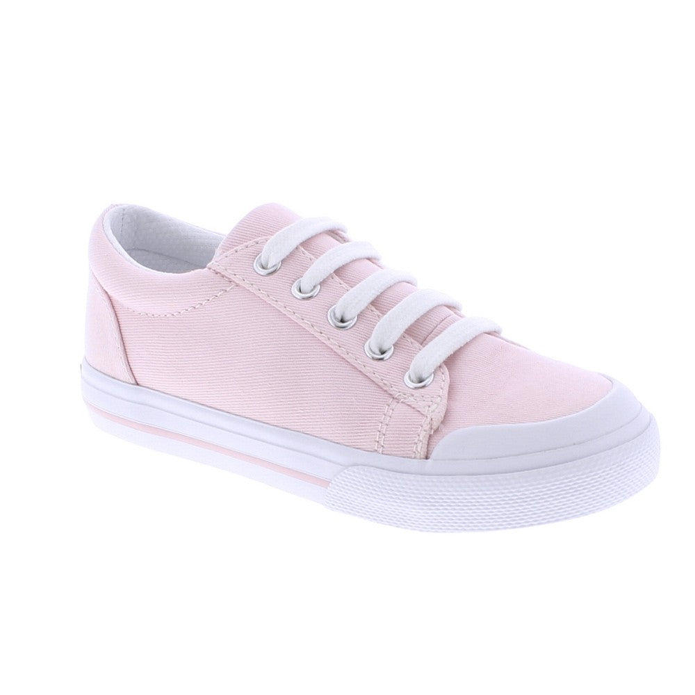 Footmates Girls Shoes - Taylor Vulcanized Canvas with Laces - Rose Pink