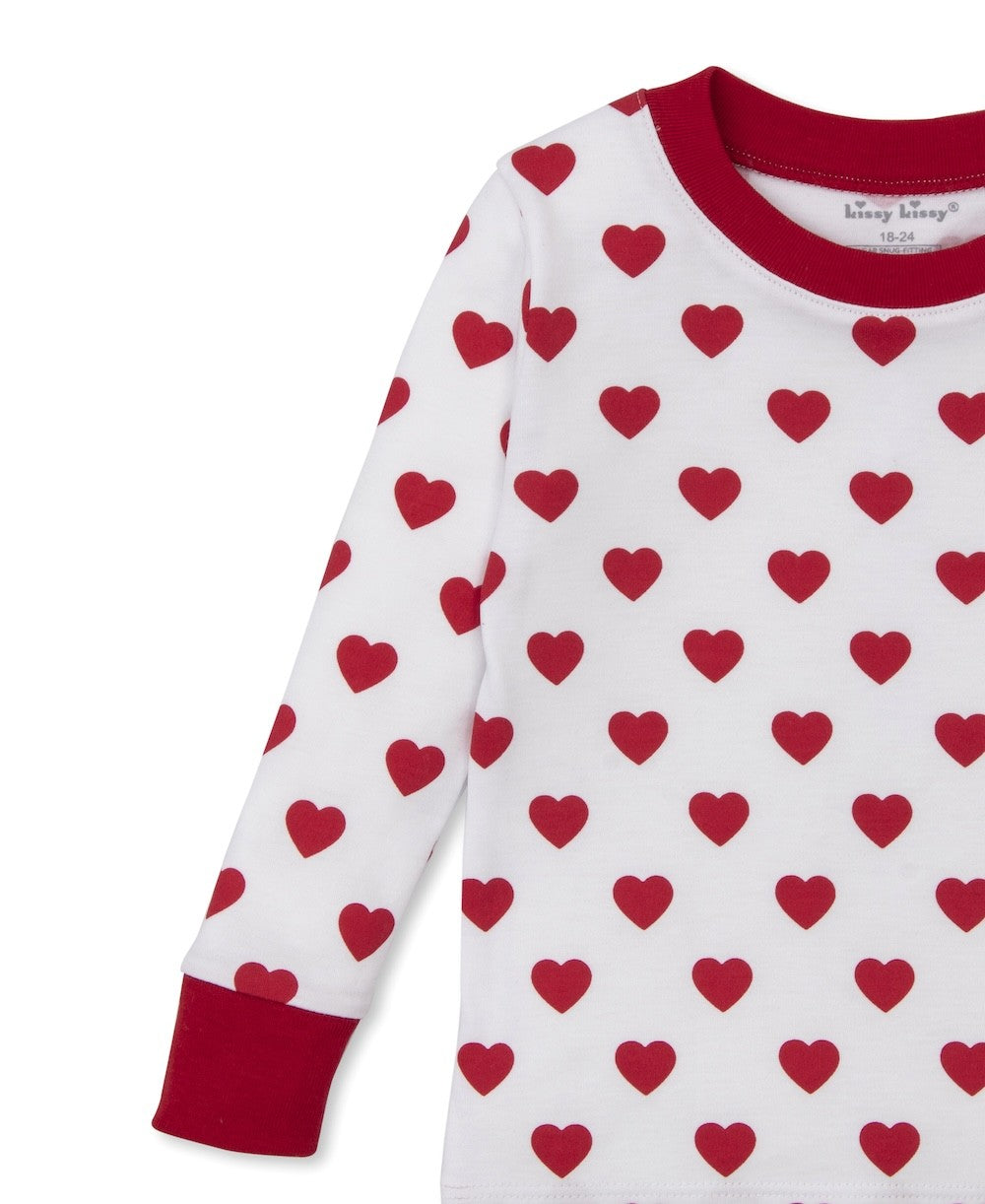 Kissy Kissy Red Hearts Be My Valentine Two Piece Pajamas