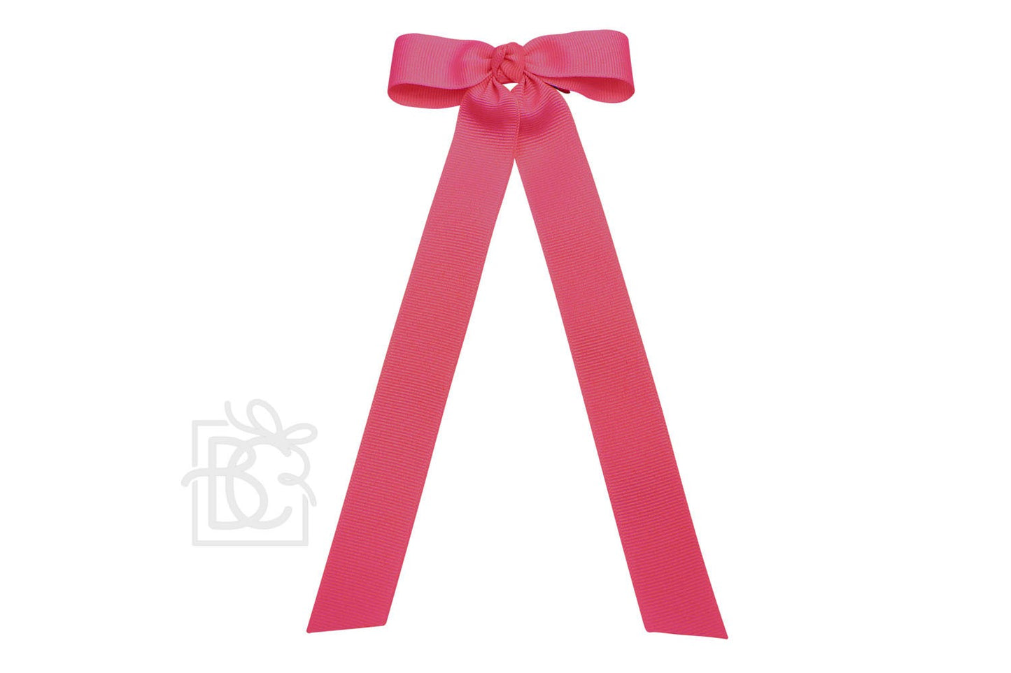 Beyond Creations Girls Grosgrain Bow with Streamer Tails - Fuchsia Pink