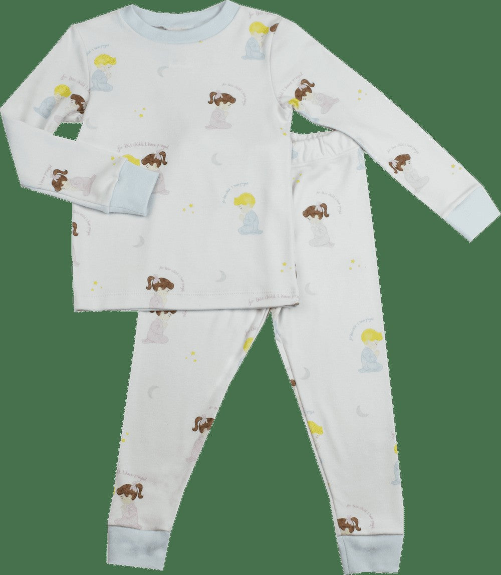 Lullaby Set Boys Pajamas - For This Child I Have Prayed - Blue by Lullaby Set