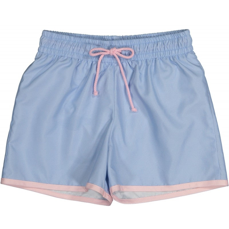 Sal & Pimenta Boys Swim Trunks - Blue with Pink Pocket