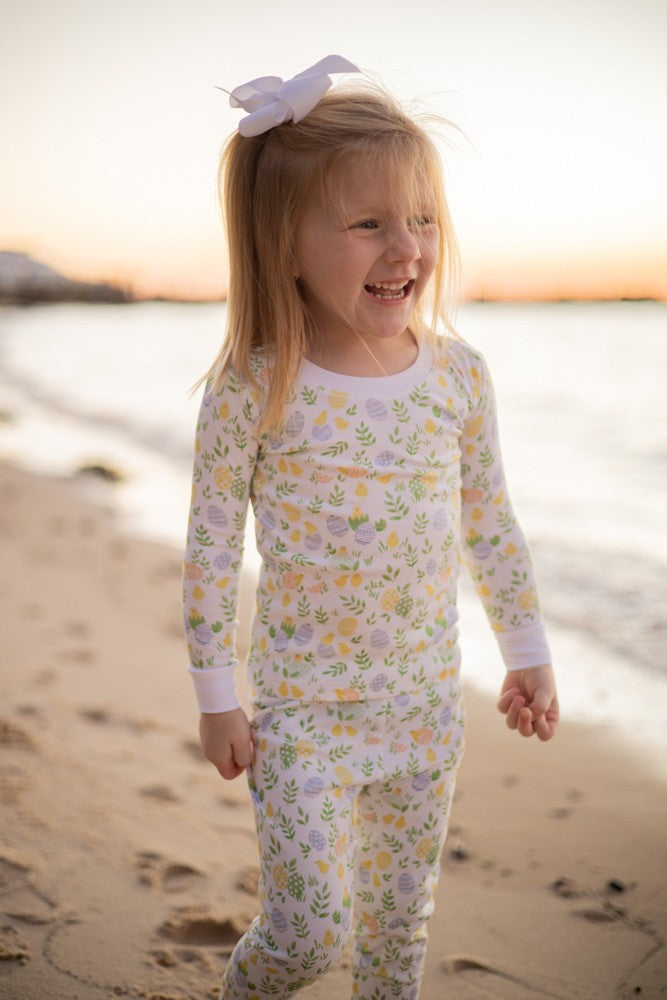 Proper Peony Hatch Easter Print Two Piece PJs Pajamas
