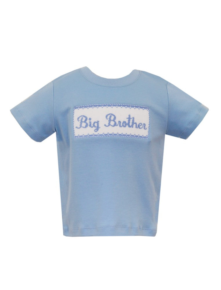 Anavini Velani Boys Light Blue Shirt - Smocked Big Brother by Anavini