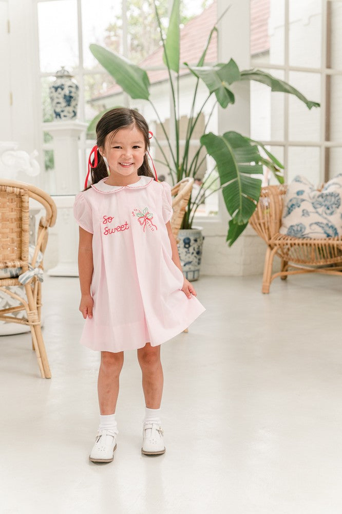 Proper Peony Baby Girls Dress - Pink So Sweet Candy Cane