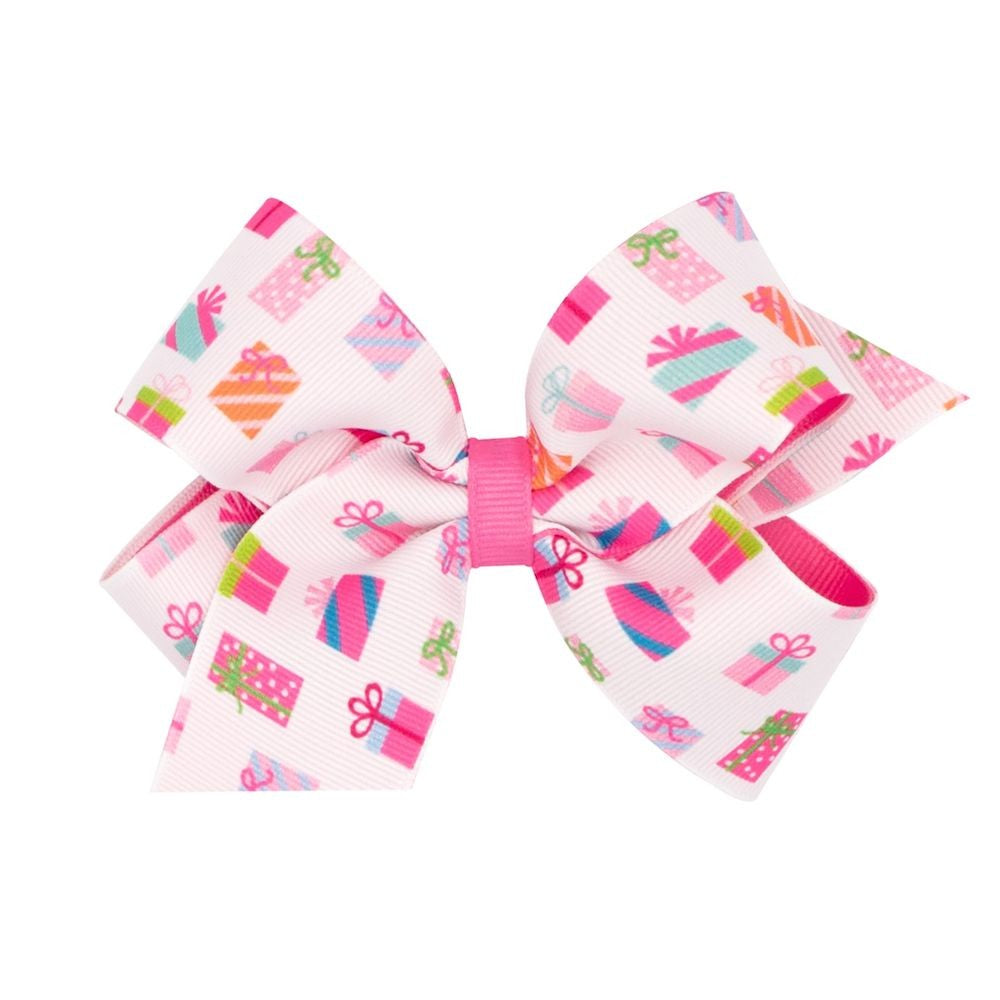 Wee Ones Girls Birthday / Christmas Hair Bow - Pink Presents