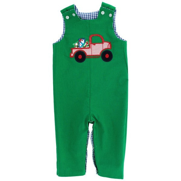 Bailey Boys Reversible Longall - Blue with Airplane - Green with Christmas Truck