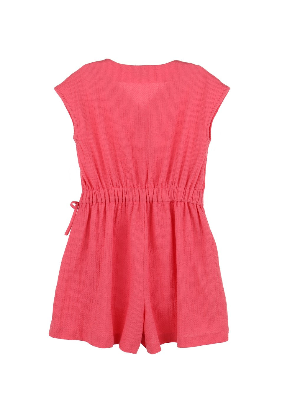 Luli & Me Gabby Girls Pretty Pink Brandy Faux Wrap Romper by Luli & Me