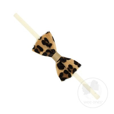 Wee Ones Baby Girls Leopard Print Bow on Headband by Wee Ones