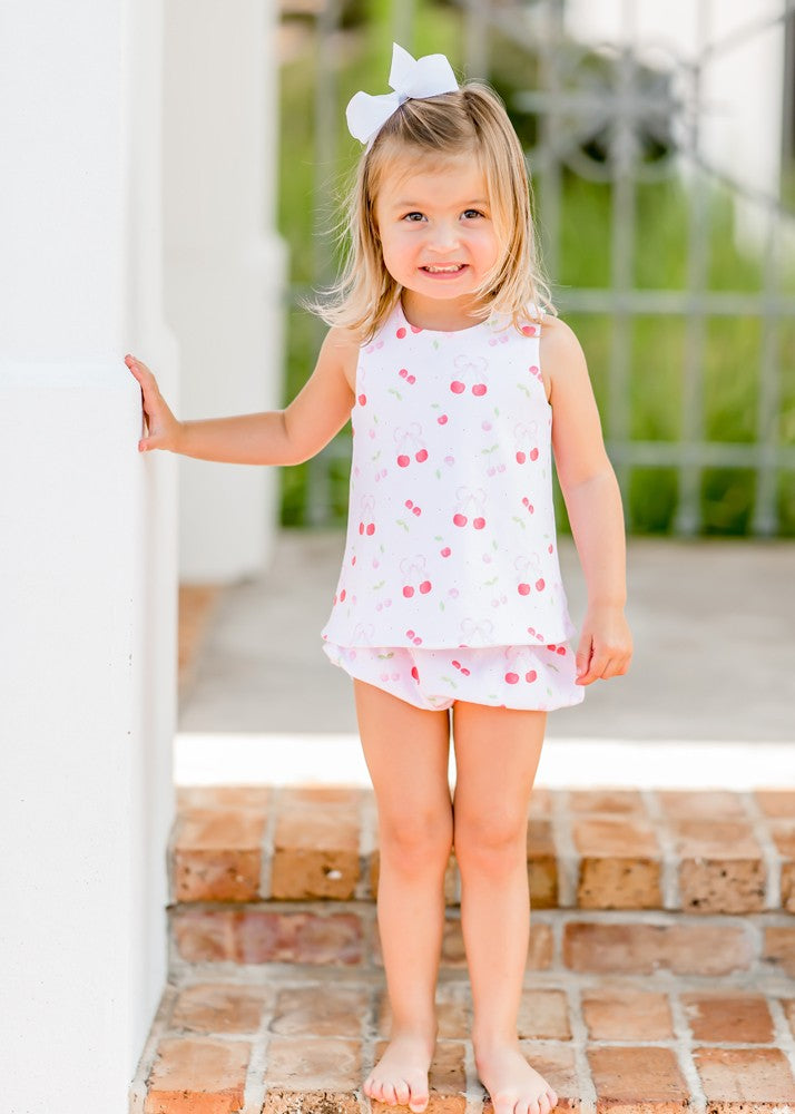 James & Lottie Baby Girls Sammy Knit Bloomers Set - Cherry on Top