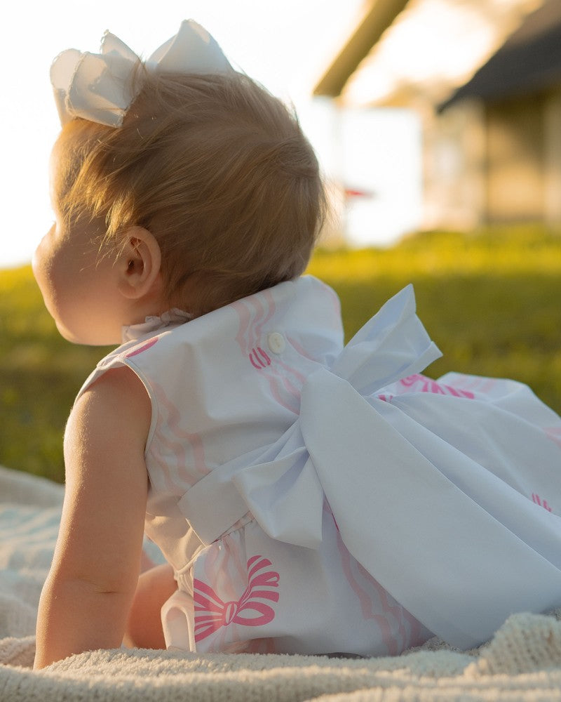 Yellow Lamb Girls Pink Ribbons & Bows Ada Bubble by Yellow Lamb