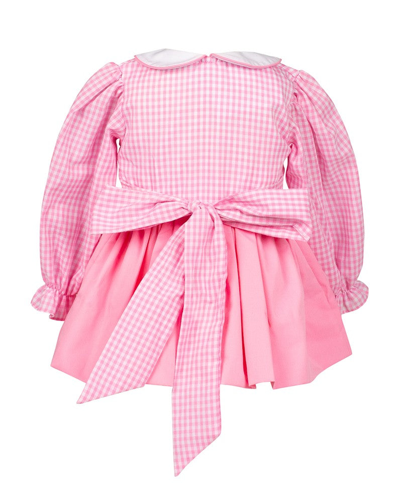 Proper Peony Girls Dress - Pink Gingham Tallulah with Sash