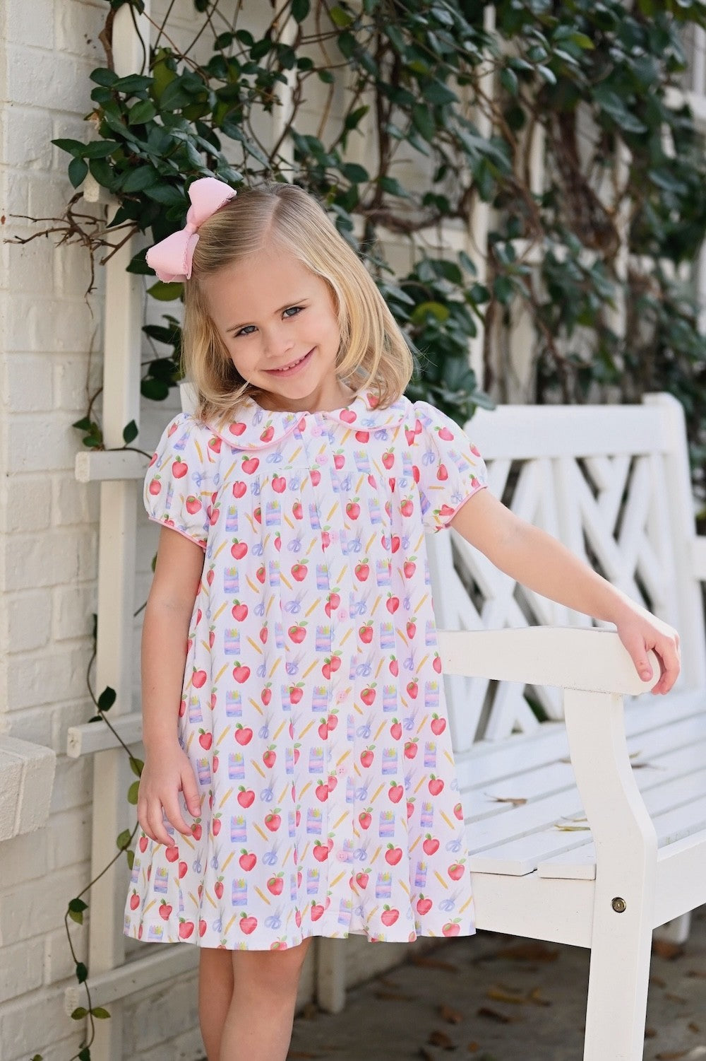 James & Lottie Girls Back to School Whitley Knit Dress