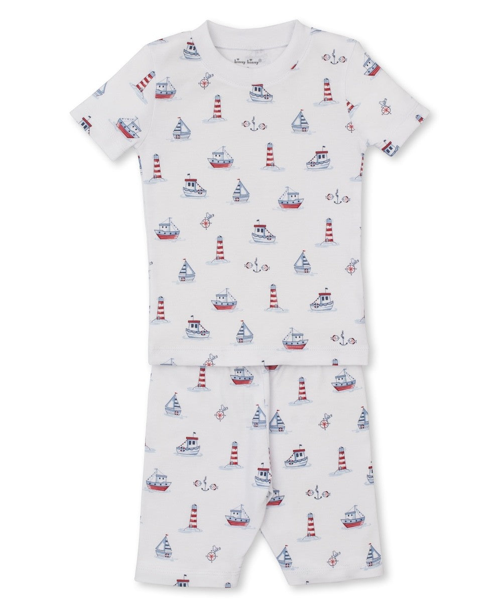 Kissy Kissy Boys Blue Boats Seas the Day Short Pajamas