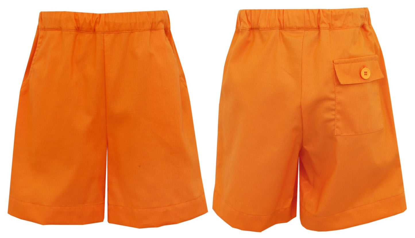 Anavini Velani Boys Pull On Shorts - Orange by Anavini