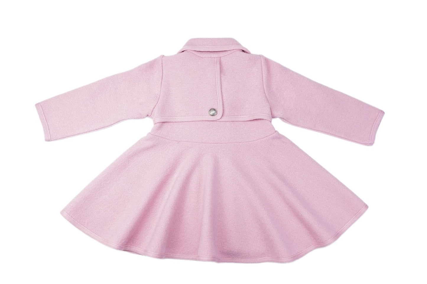 Marae Girls Dress Coat - Double Breasted Twirl Coat - Rosa Pink