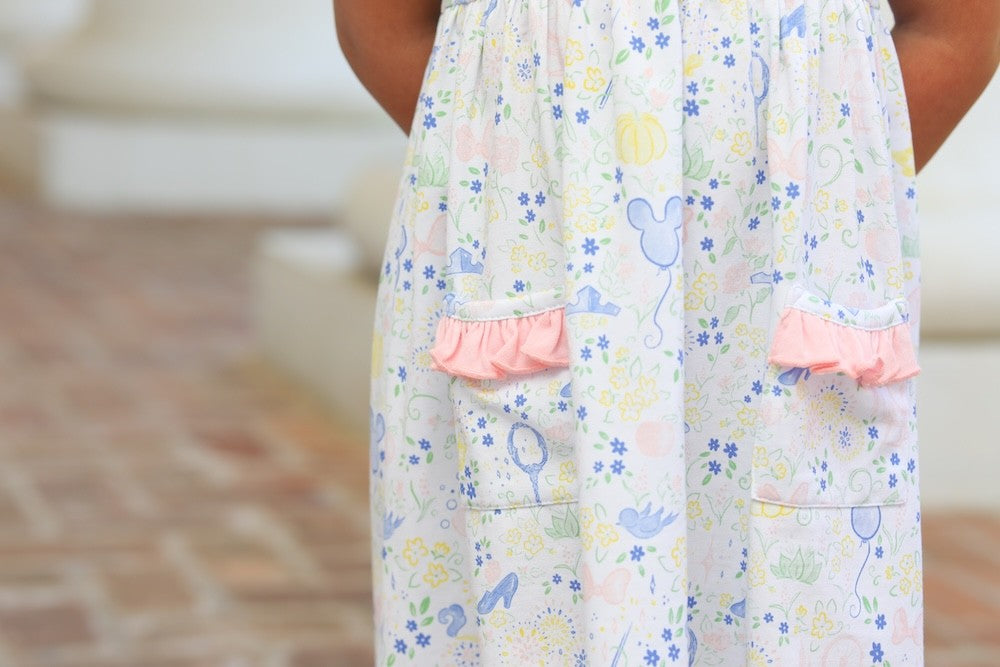 Trotter Street Kids Girls Pink Enchanted Mouse Pocket Dress