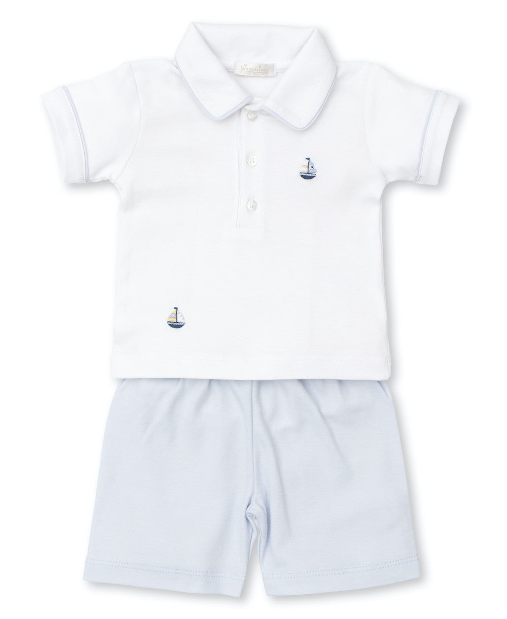 Kissy Kissy Baby Boys Short Set - Light Blue Summer Sails