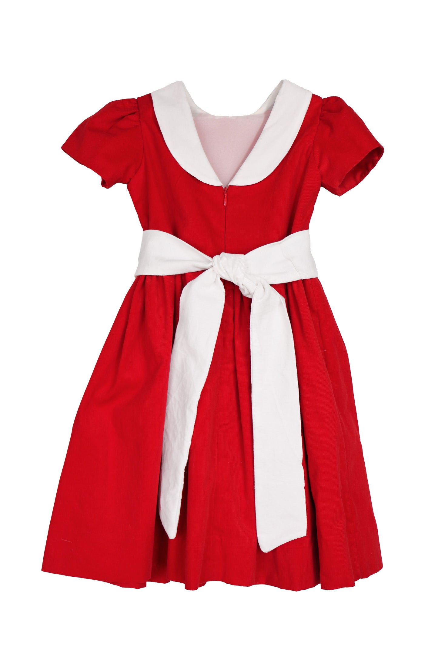 Susanne Lively Girls Red Corduroy Dress with White Collar by Susanne Lively