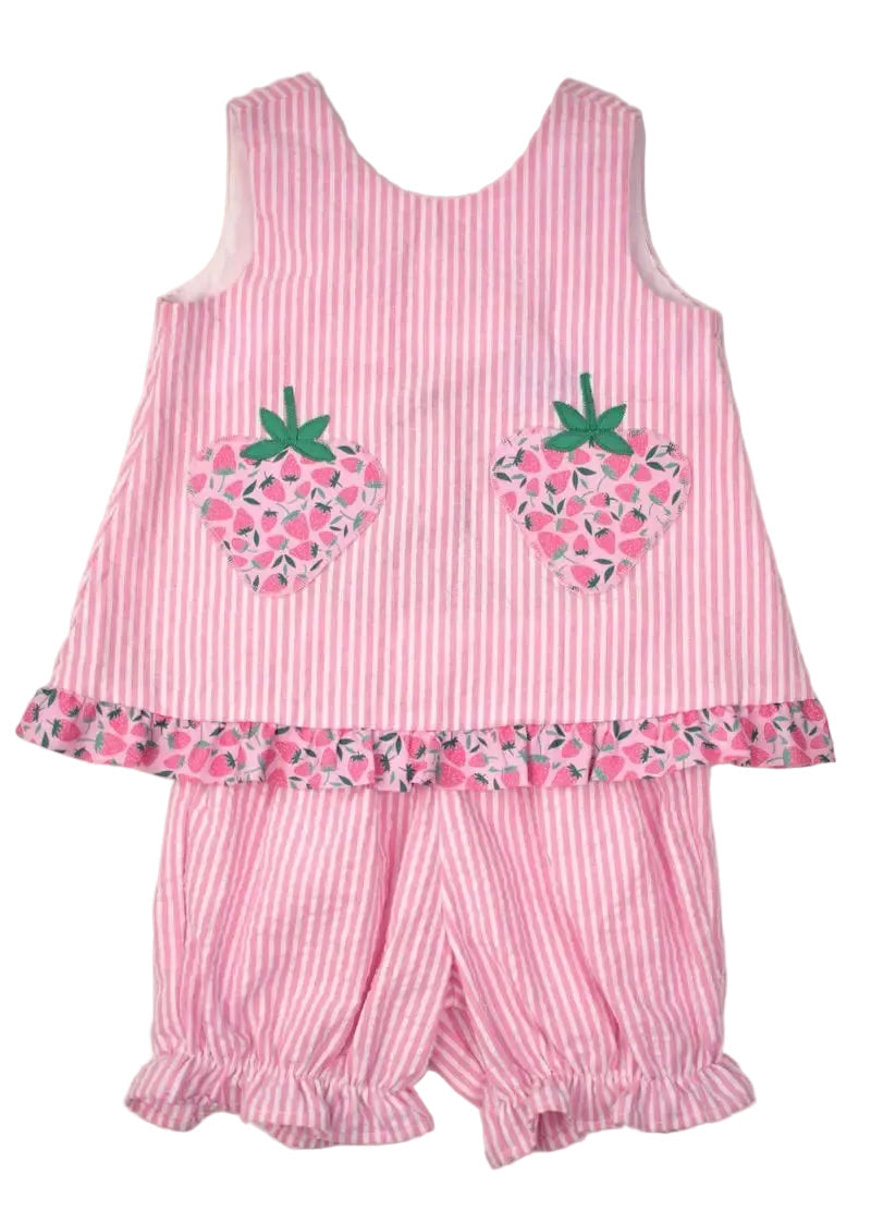 Funtasia Too Girls Pink Popover Set - Strawberry Pockets by Funtasia