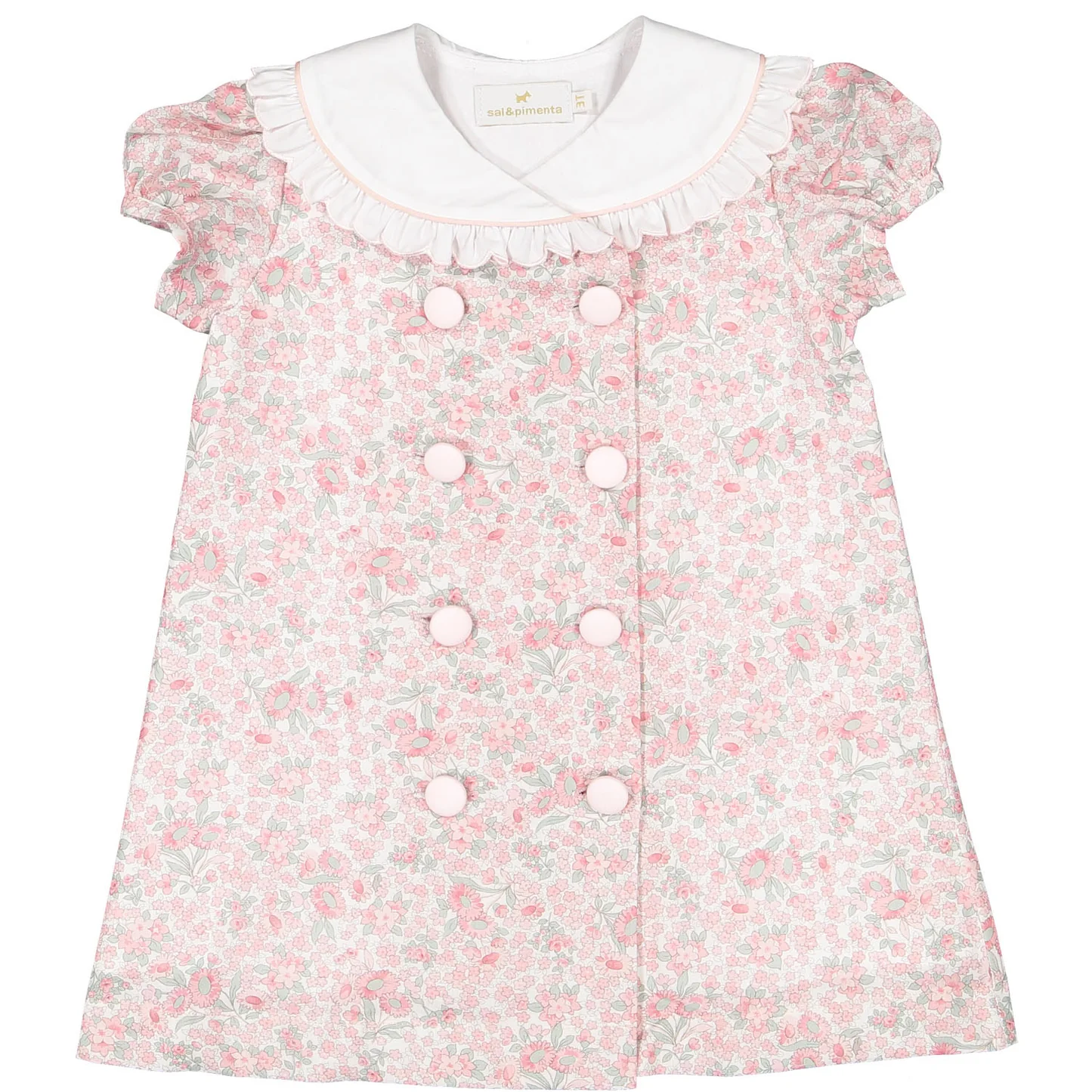 princess polly baby blue dress Floral Short Pink Dress Shein main image 1