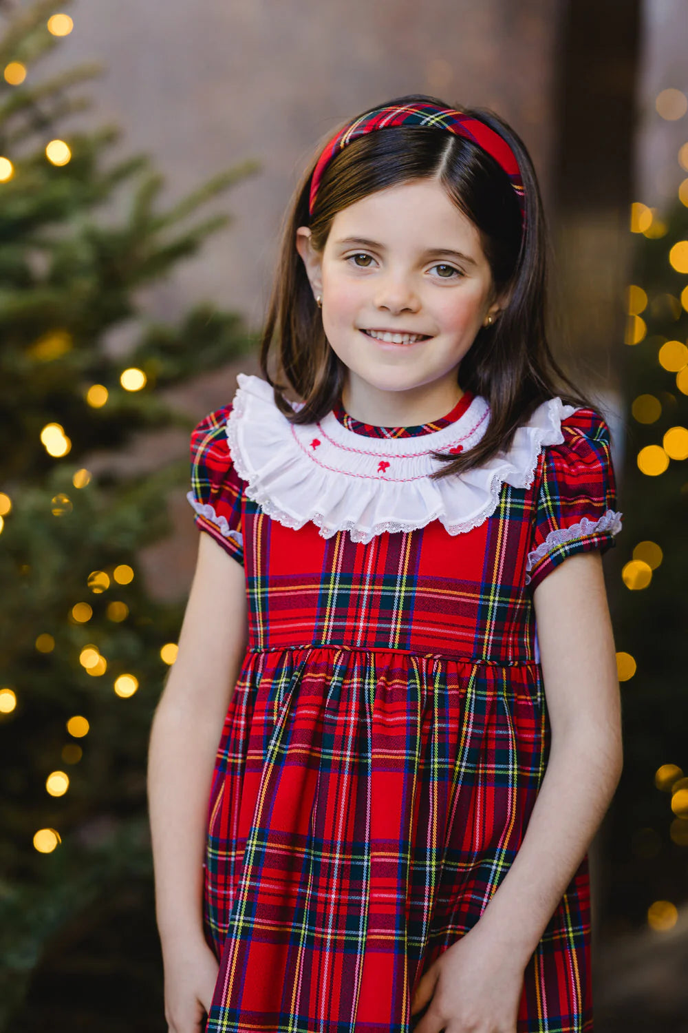Sal & Pimenta Girls Holiday Red Jingle Bells Dress with White Collar - Bow on Back 3T Sal & Pimenta Girls Holiday Red Jingle Bells Dress with White Collar - Bow on Back 3T