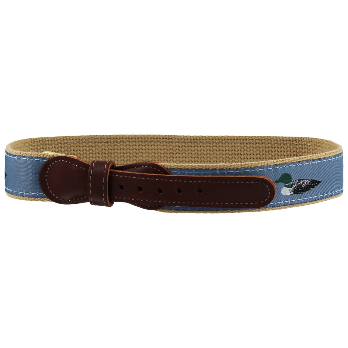 Bailey Boys Belt - Blue with Loon Mallard Ducks Print by Bailey Boys