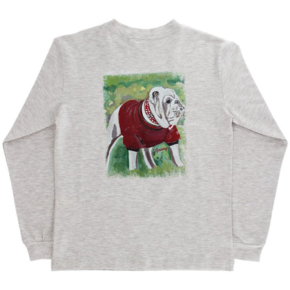 J. Bailey Boys Logo Tee Shirt - UGA Bulldog Dawg on Oatmeal