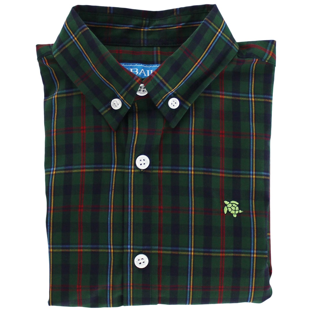 J. Bailey by Bailey Boys Roscoe Button Down Dress Shirt - Watson Holiday Plaid