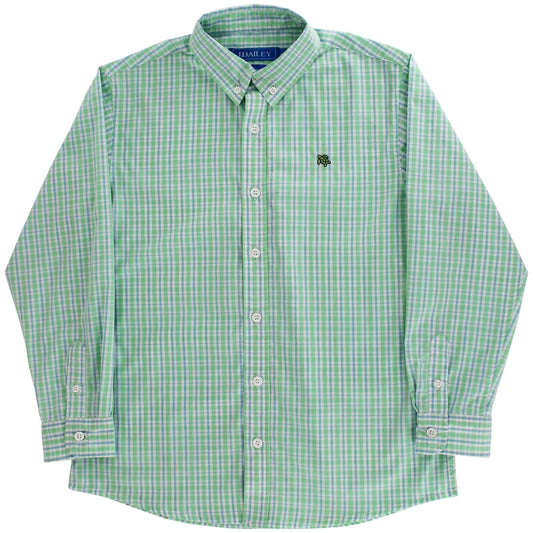 J. Bailey Boys Roscoe Button Down Dress Shirt - Blue & Green Bridgewater Plaid by Bailey Boys