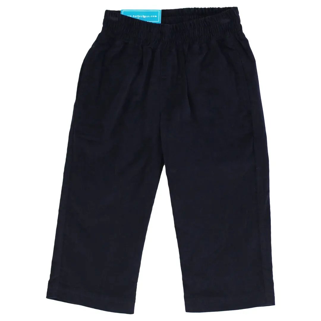 J. Bailey Boys Charlie Pull On Pants - Navy Blue Corduroy by Bailey Boys