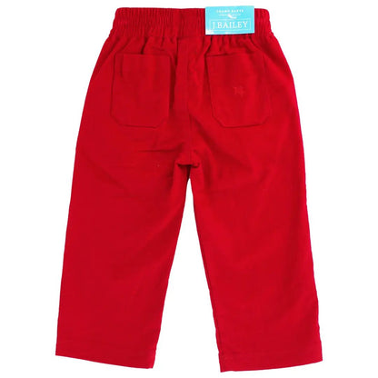J. Bailey Boys Charlie Pull On Pants - Red Corduroy by Bailey Boys