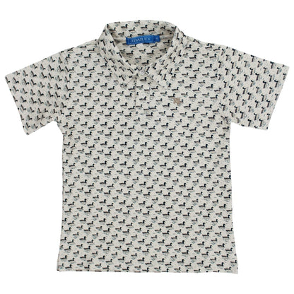 J. Bailey Boys Performance Polo Shirt - Mallard Ducks Print