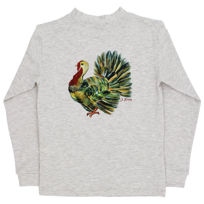 J. Bailey Boys Long Sleeved Logo Tee Shirt - Turkey on Oatmeal