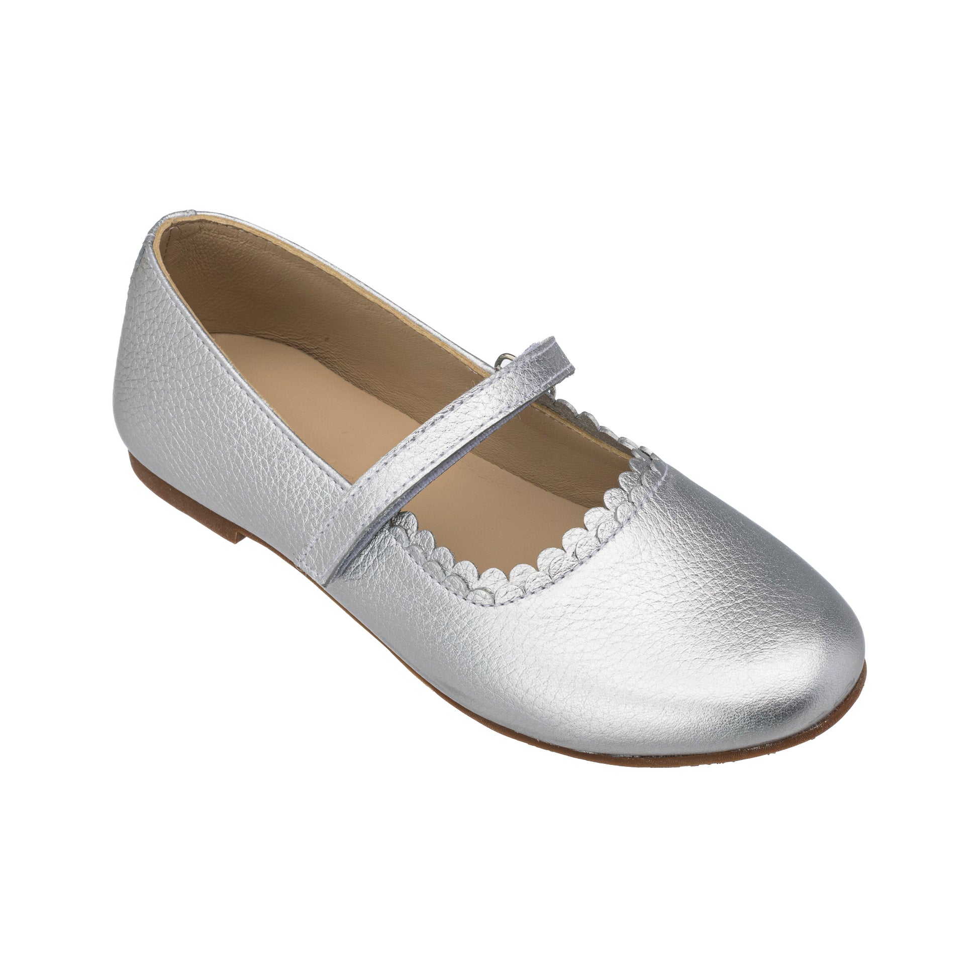 Elephantito Girls Dress Shoes - Aria Ballerina Flats - Silver 13 Elephantito Girls Dress Shoes - Aria Ballerina Flats - Silver 13