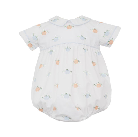 Baby romper with animal print on a white background