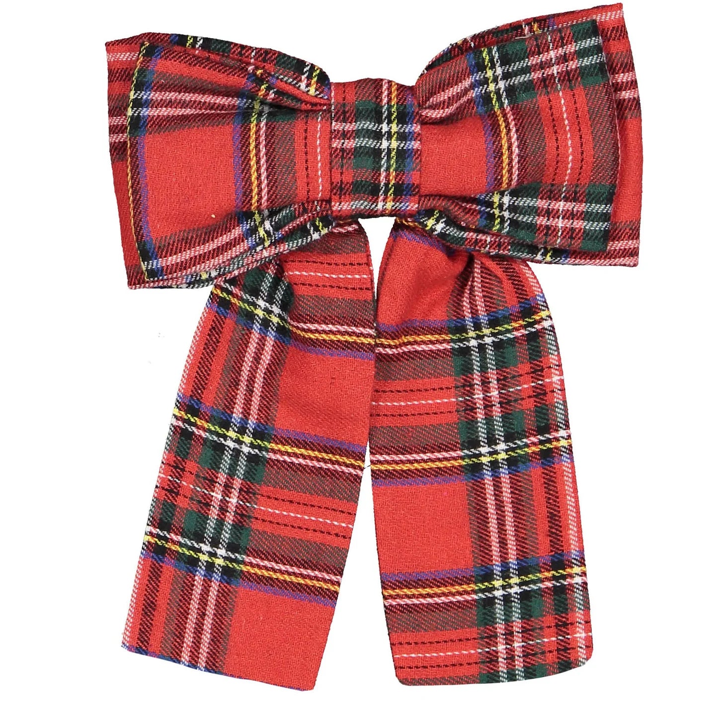Sal & Pimenta Girls Large Hair Bow on Clip - Noel Red Holiday Plaid by Sal & Pimenta